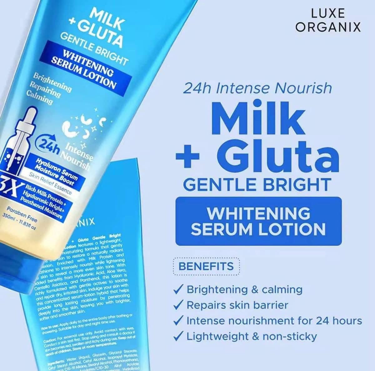 Luxe Organix Milk + Gluta Lotion