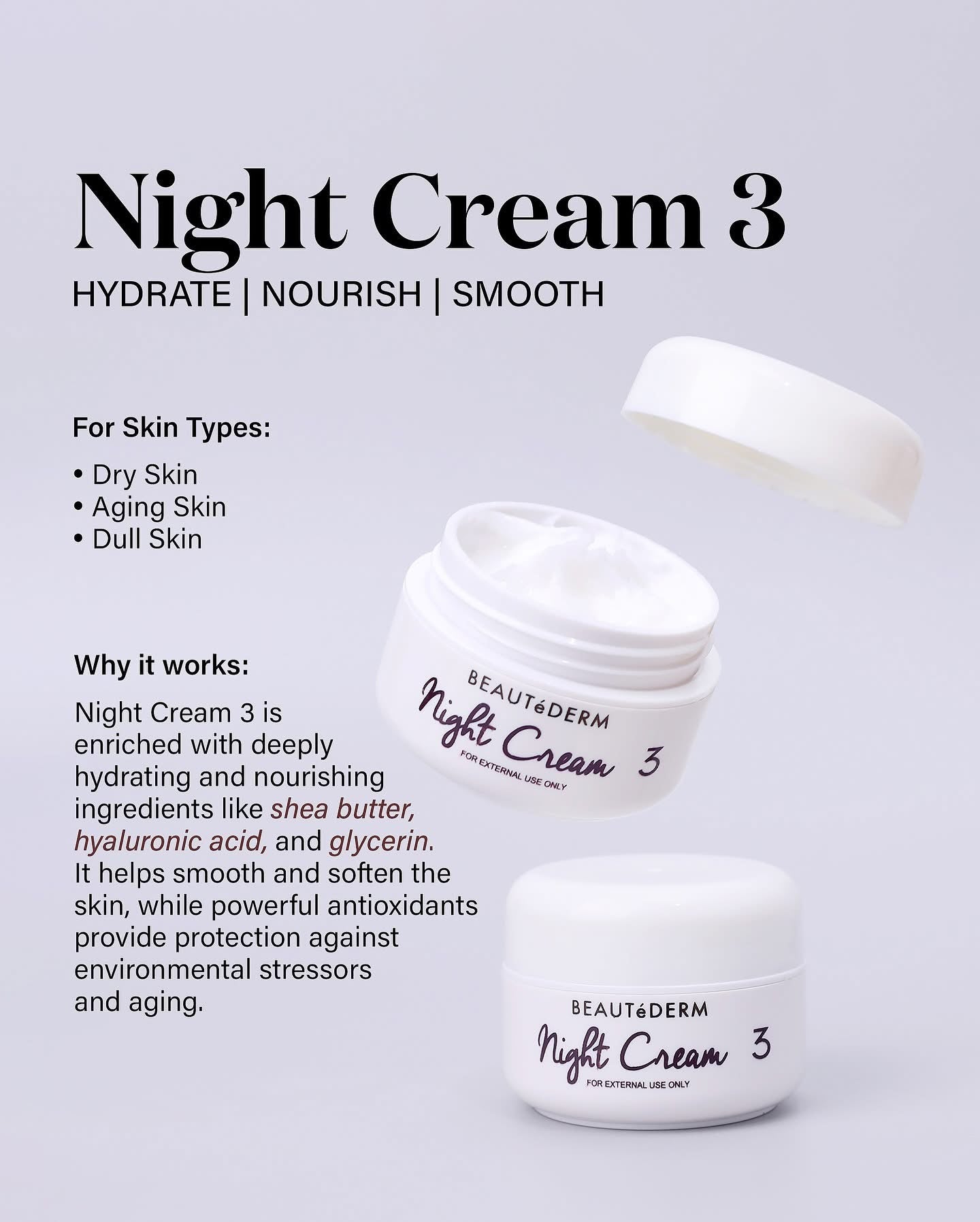 Beautederm Night Cream (1,2,3) 20g