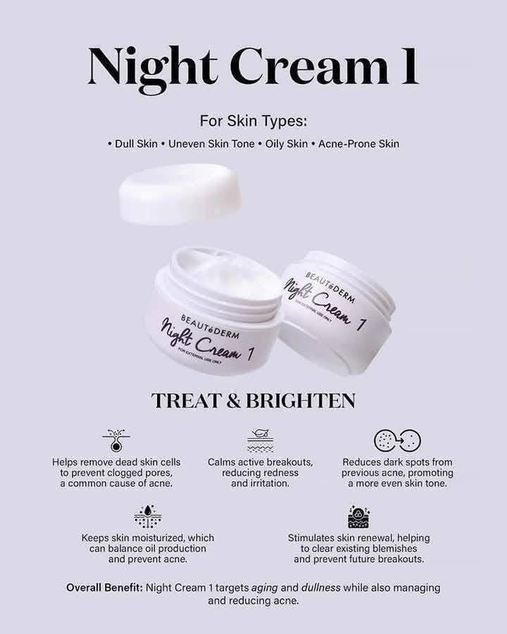 Beautederm Night Cream (1,2,3) 20g