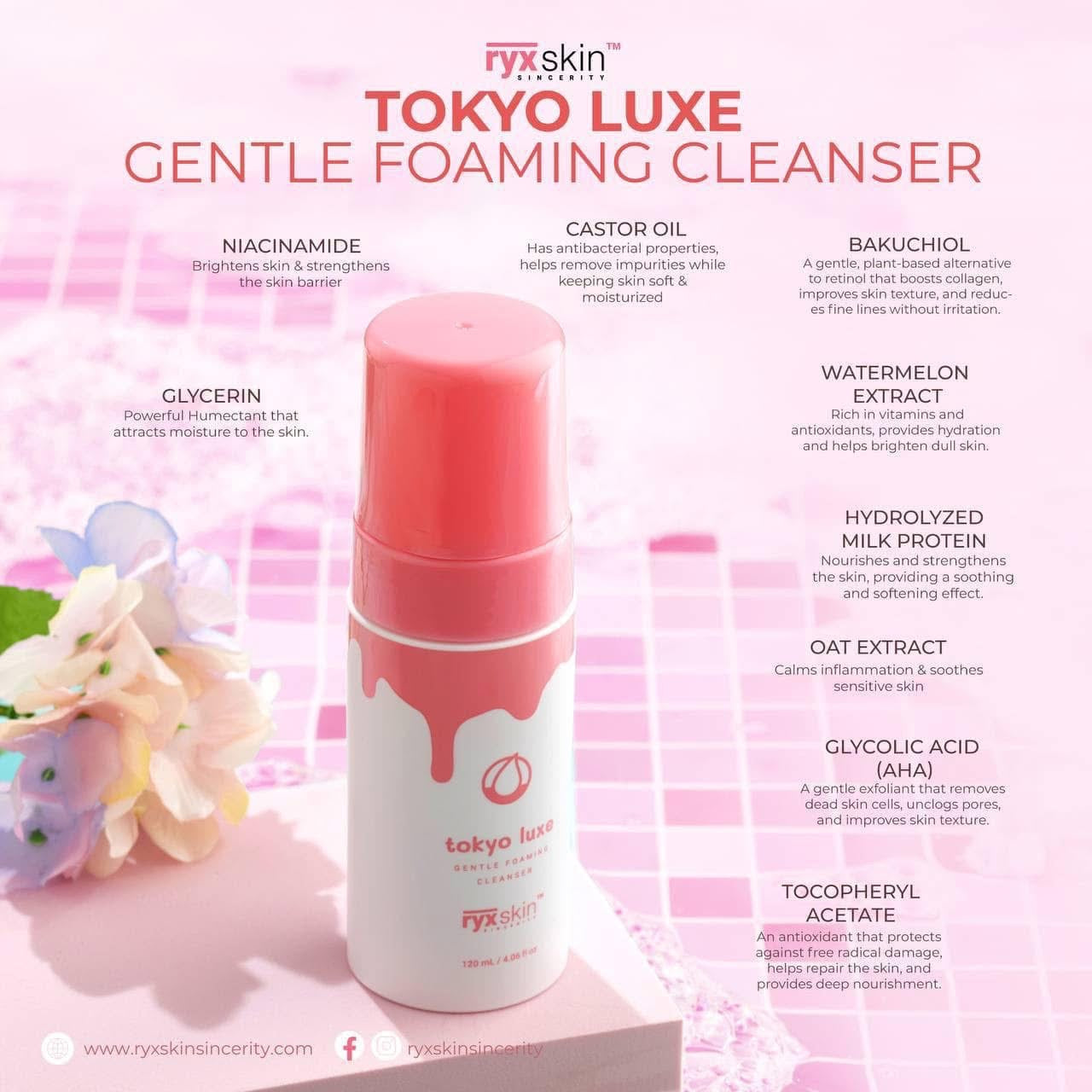 Ryx Tokyo Luxe Foaming Cleanser